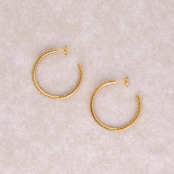 Ciera Diamond Hoop Earrings (40mm)