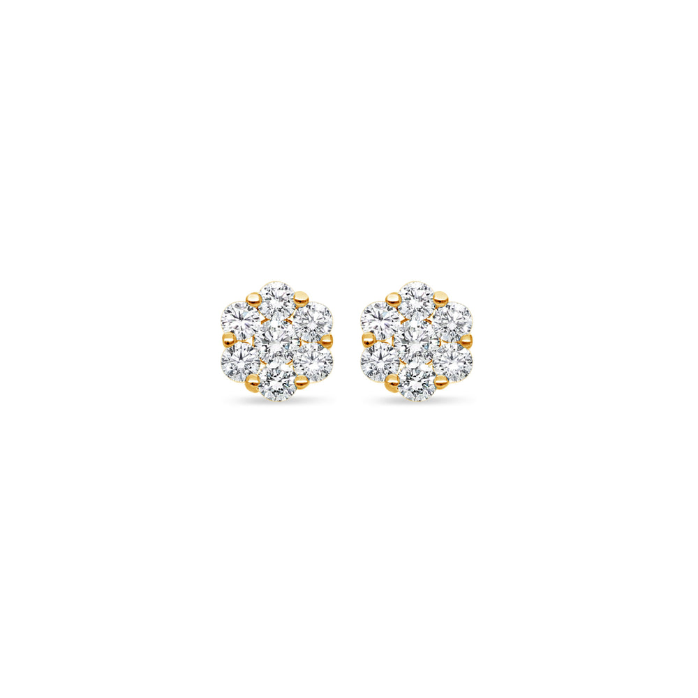 Baby Dax Diamond Cluster Earrings (10mm)