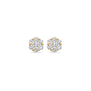 Baby Dax Diamond Cluster Earrings (10mm)