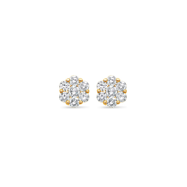 Baby Dax Diamond Cluster Earrings (10mm)