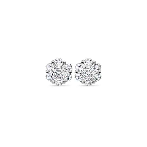 Dax Diamond Cluster Earrings (11mm)