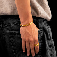 Gold Cuban Link Bracelet (7mm)