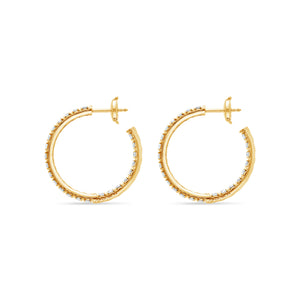 Ciera Diamond Hoop Earrings (30mm)