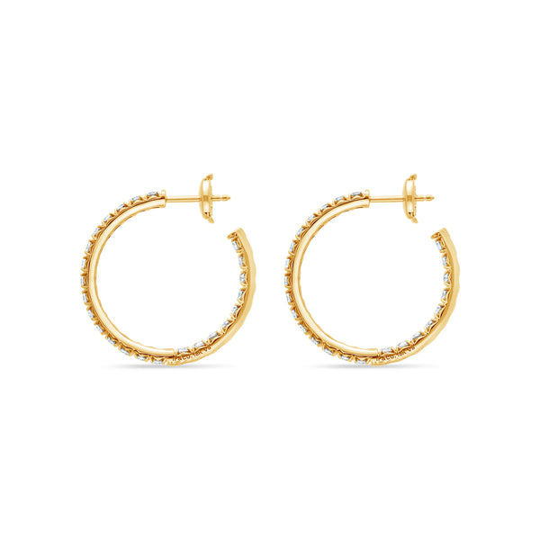 Ciera Diamond Hoop Earrings (30mm)