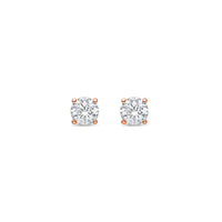Solitaire Diamond Stud Earrings - 4 Prongs (GIA, 0.50 Carat Total, Round)