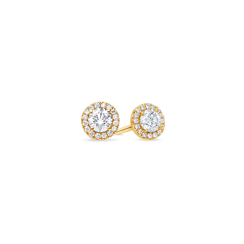 Elle Diamond Stud Earrings (1.00 Carat Total)