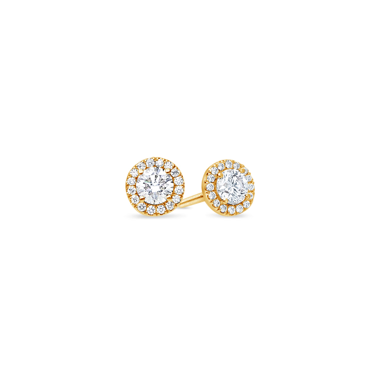 Elle Diamond Stud Earrings (1.00 Carat Total)
