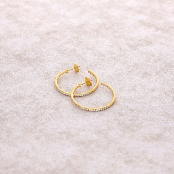 Maeve Diamond Hoop Earrings (30mm)