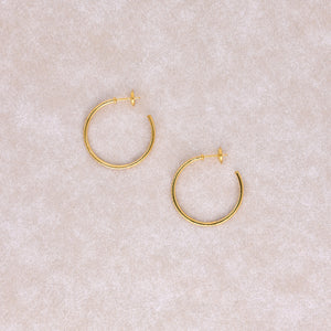 Maeve Diamond Hoop Earrings (30mm)