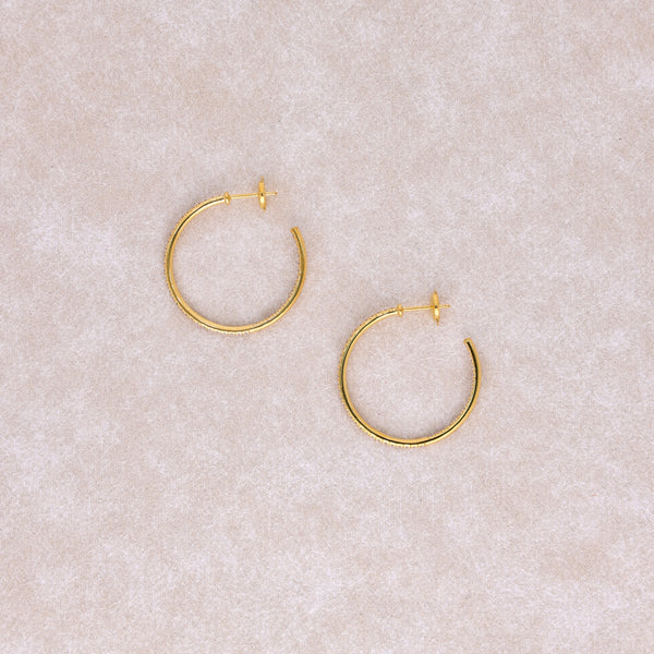 Maeve Diamond Hoop Earrings (30mm)