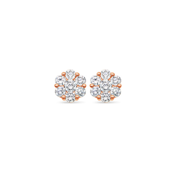 Dax Diamond Cluster Earrings (11mm)
