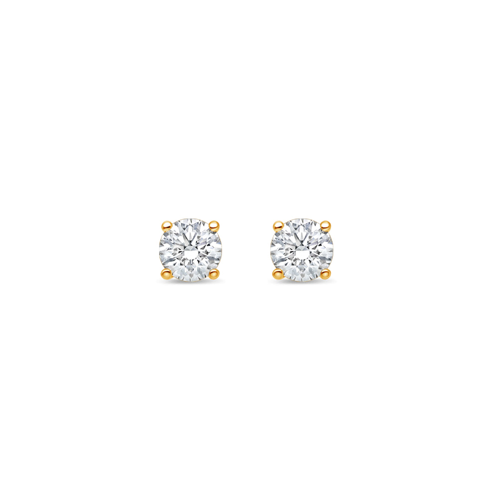 Solitaire Diamond Stud Earrings (GIA, 0.50 Carat Total, Round)