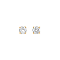 Solitaire Diamond Stud Earrings - 4 Prongs (GIA, 0.50 Carat Total, Round)