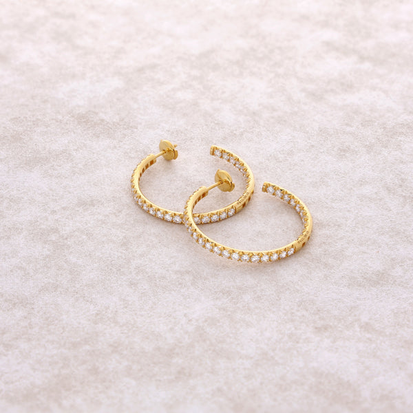 Ciera Diamond Hoop Earrings (40mm)