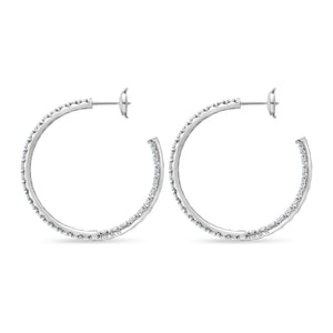 Ciera Diamond Hoop Earrings (40mm)