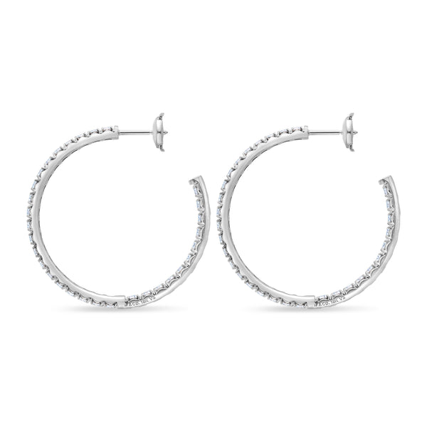 Ciera Diamond Hoop Earrings (40mm)