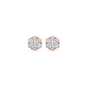 Baby Dax Diamond Cluster Earrings (10mm)