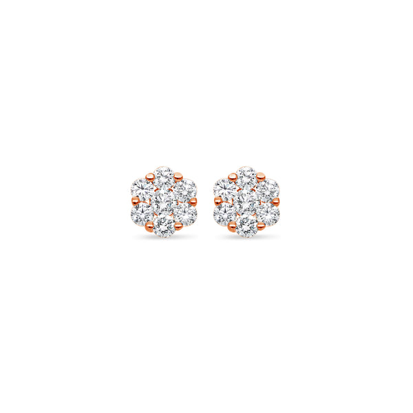 Baby Dax Diamond Cluster Earrings (10mm)