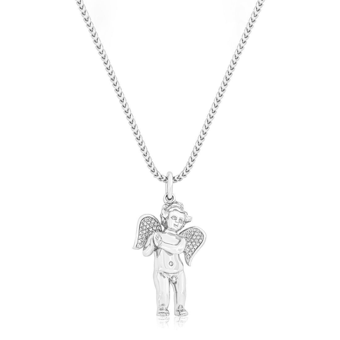 Baby Cherub Angel (Praying Hands, Partially Iced)