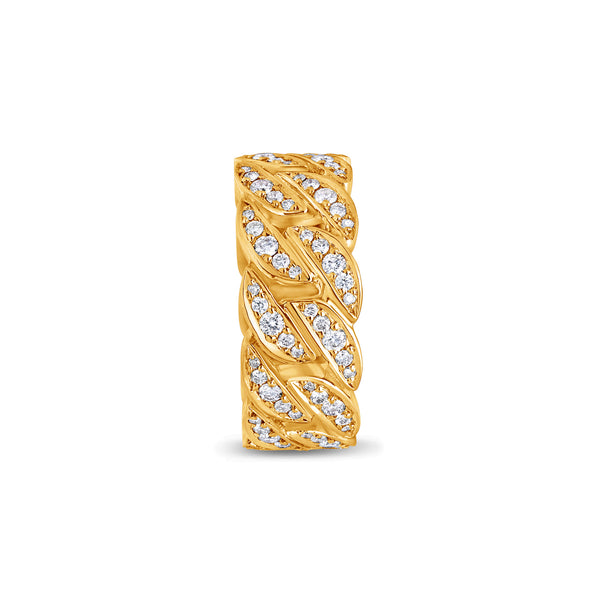 Cuban Link Eternity Ring (9mm, Fully Iced)