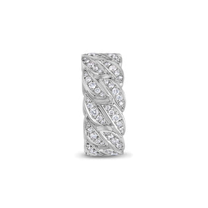 Cuban Link Eternity Ring (9mm, Fully Iced)