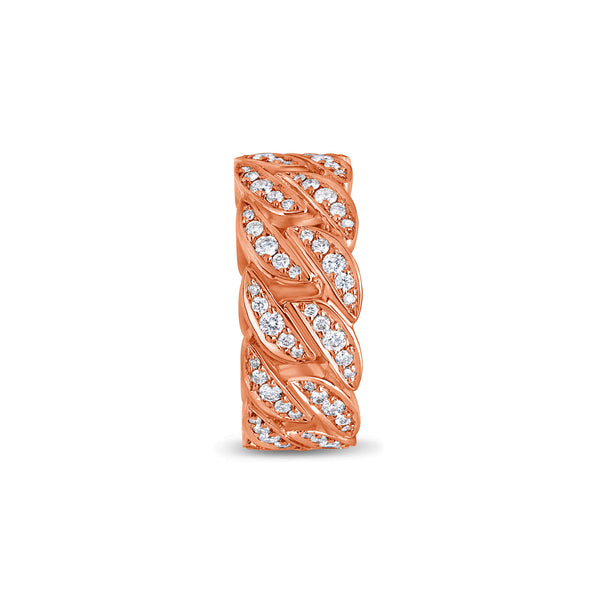 Cuban Link Eternity Ring (9mm, Fully Iced)