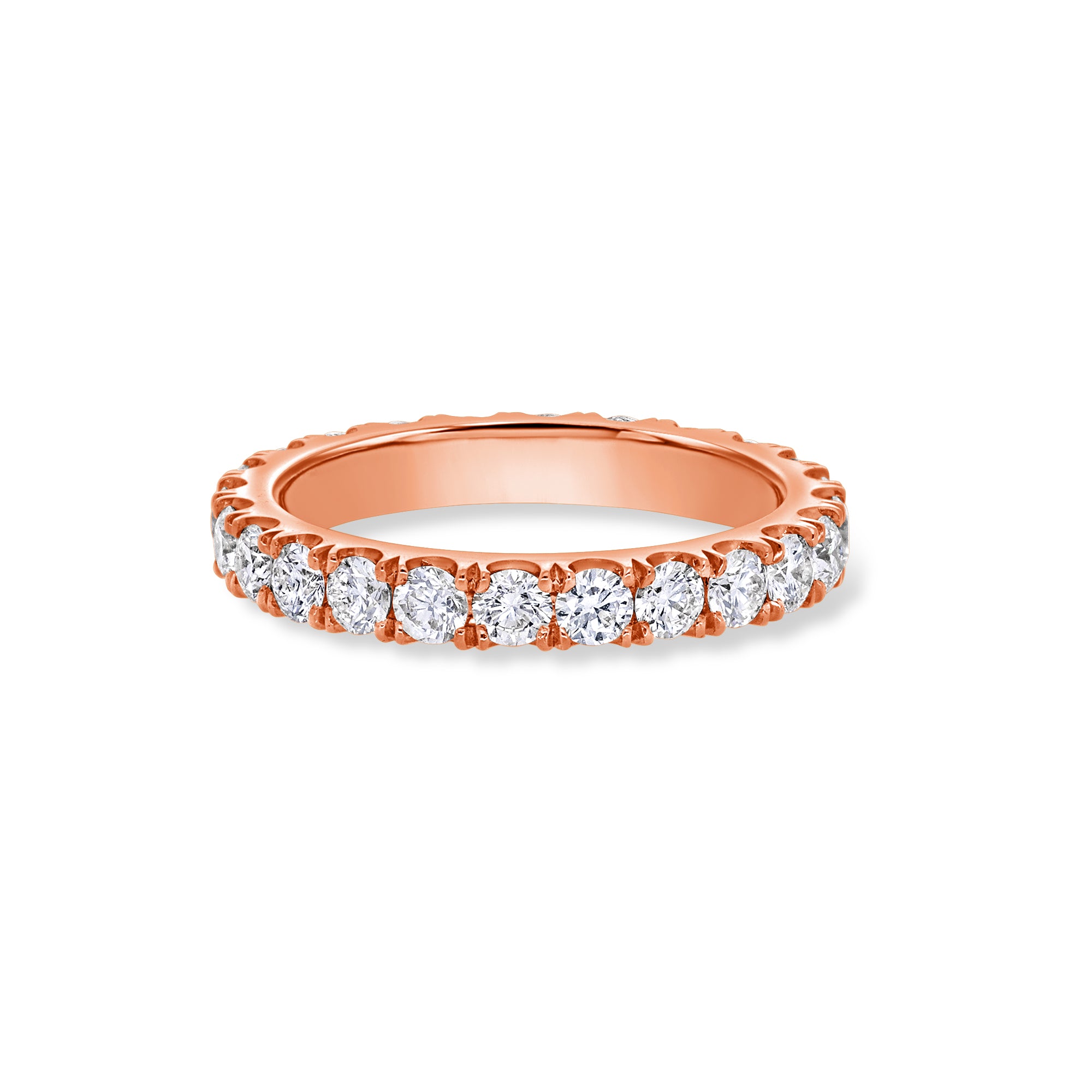 Round Brilliant Claw Set Eternity Wedding Ring | Deltora Diamonds AU