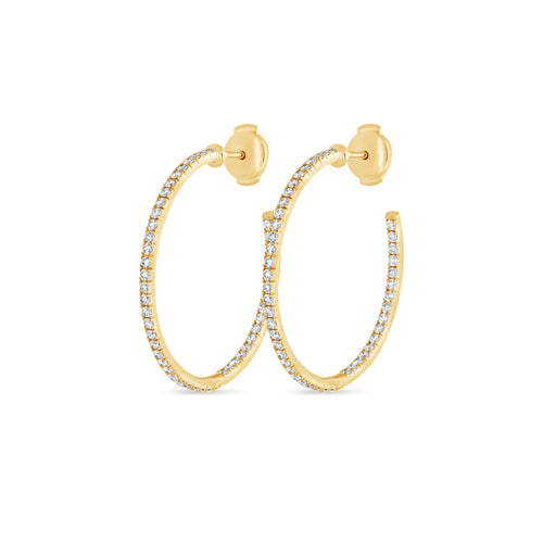 Maeve Diamond Hoop Earrings (30mm)