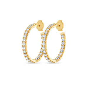 Ciera Diamond Hoop Earrings (30mm)