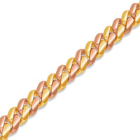 Two-Tone Gold Cuban Link Bracelet (10mm)