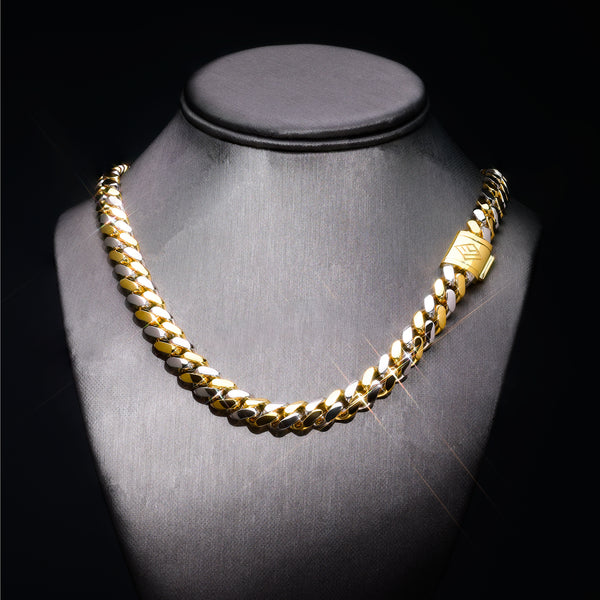 Two-Tone Cuban Link Chain (10mm)