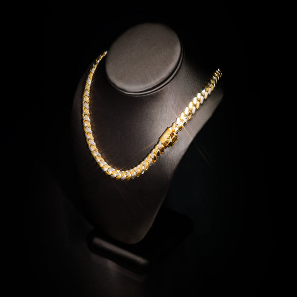 Two-Tone Cuban Link Chain (10mm)