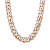 Two-Tone Cuban Link Chain (10mm)