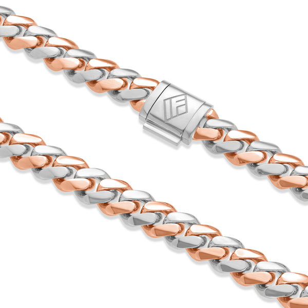 Two-Tone Cuban Link Chain (10mm)