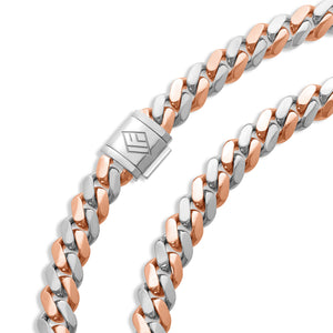 Two-Tone Cuban Link Chain (10mm)
