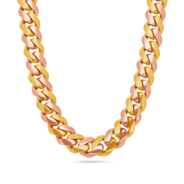 Two-Tone Cuban Link Chain (10mm)