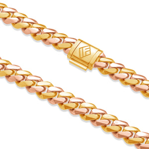 Two-Tone Cuban Link Chain (10mm)