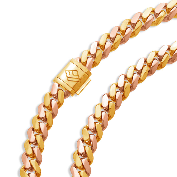 Two-Tone Cuban Link Chain (10mm)