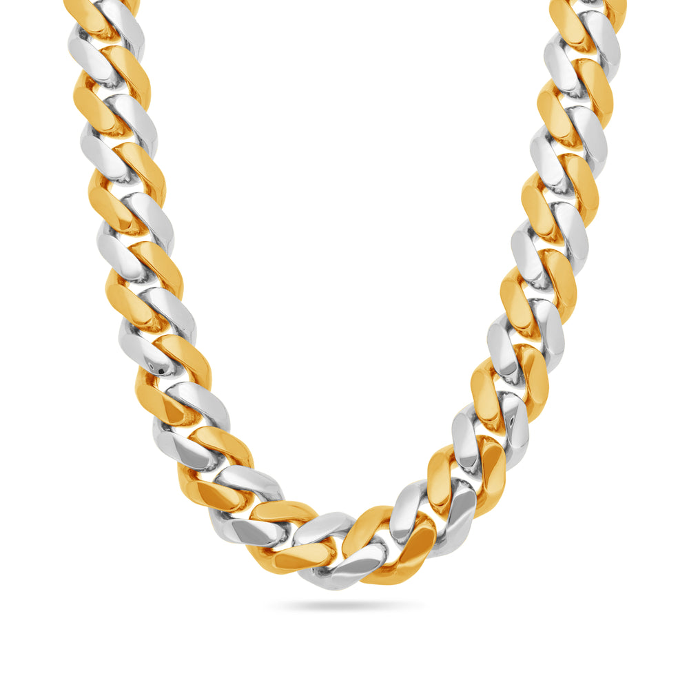 Two-Tone Cuban Link Chain (10mm)