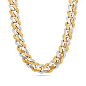 Two-Tone Cuban Link Chain (10mm)
