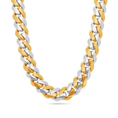 Two-Tone Cuban Link Chain (10mm)