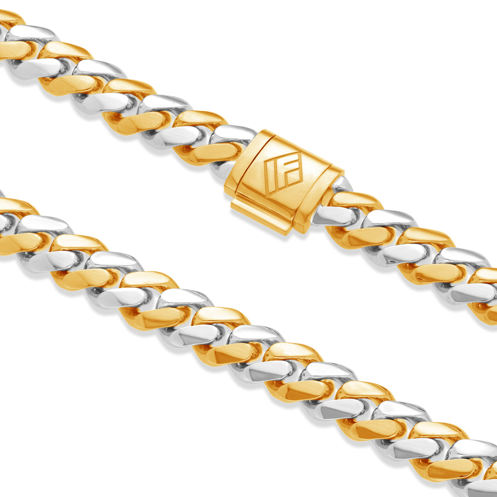 Two-Tone Cuban Link Chain (10mm)