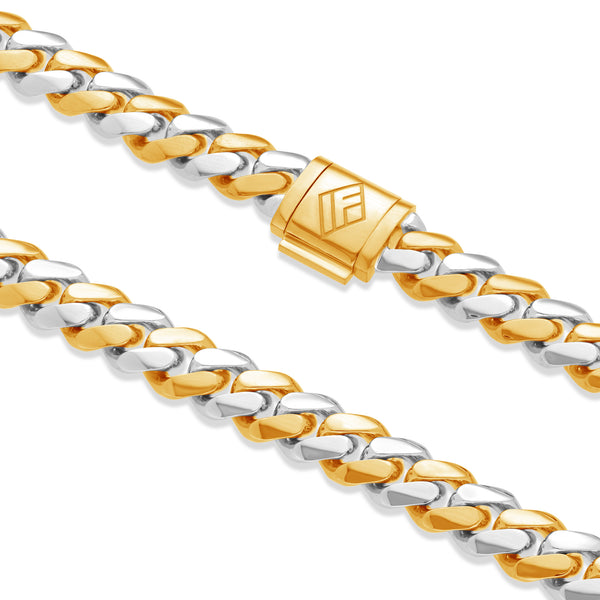 Two-Tone Cuban Link Chain (10mm)