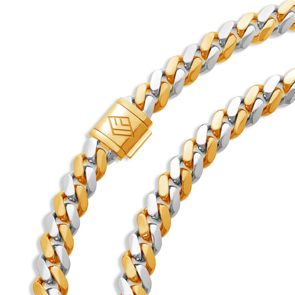 Two-Tone Cuban Link Chain (10mm)