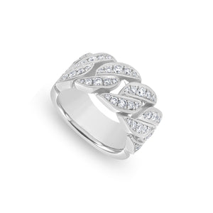 Baby Cuban Link Ring (9mm, 1/2 Iced)