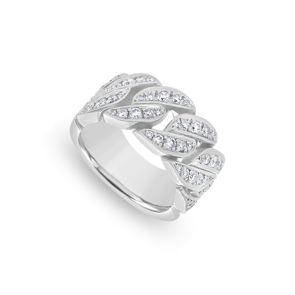 Baby Cuban Link Ring (9mm, 1/2 Iced)