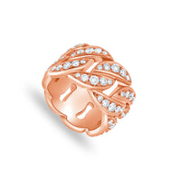 Cuban Link Eternity Ring (13mm, 1-Row Fully Iced)