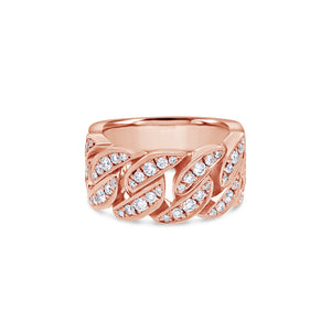 Baby Cuban Link Ring (9mm, 1/2 Iced)