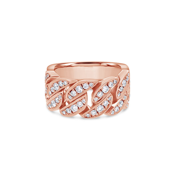Baby Cuban Link Ring (9mm, 1/2 Iced)