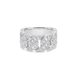 Baby Cuban Link Ring (9mm, 1/2 Iced)